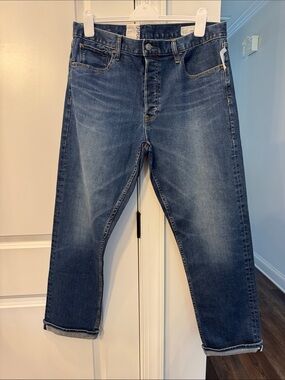 GAP Women's Boyfriend Jeans in Medium Dark Blue